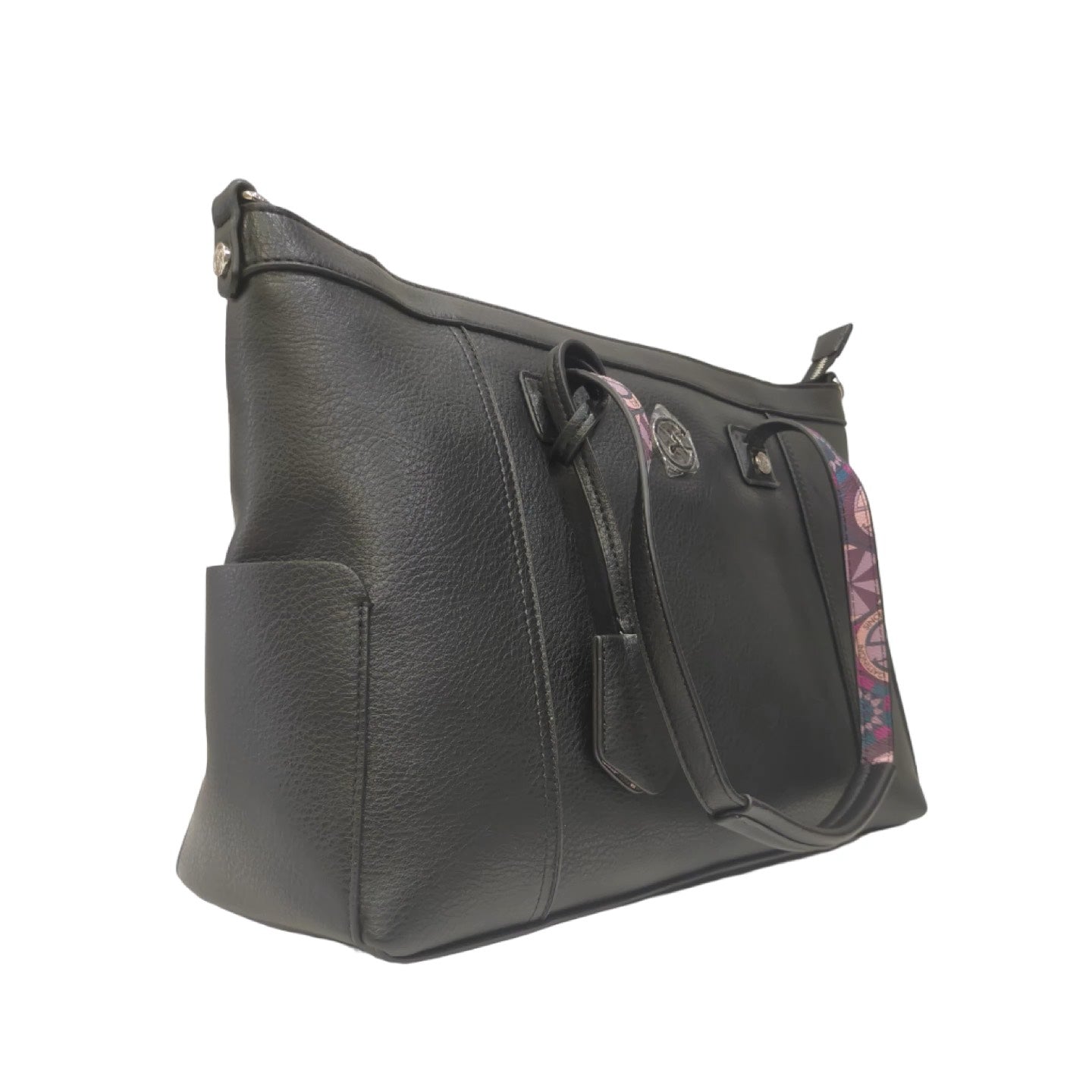 Gattinoni Roma Shopping Bag Donna Linea Denise Soft in Colore Nero e Chiusura con Cerniera