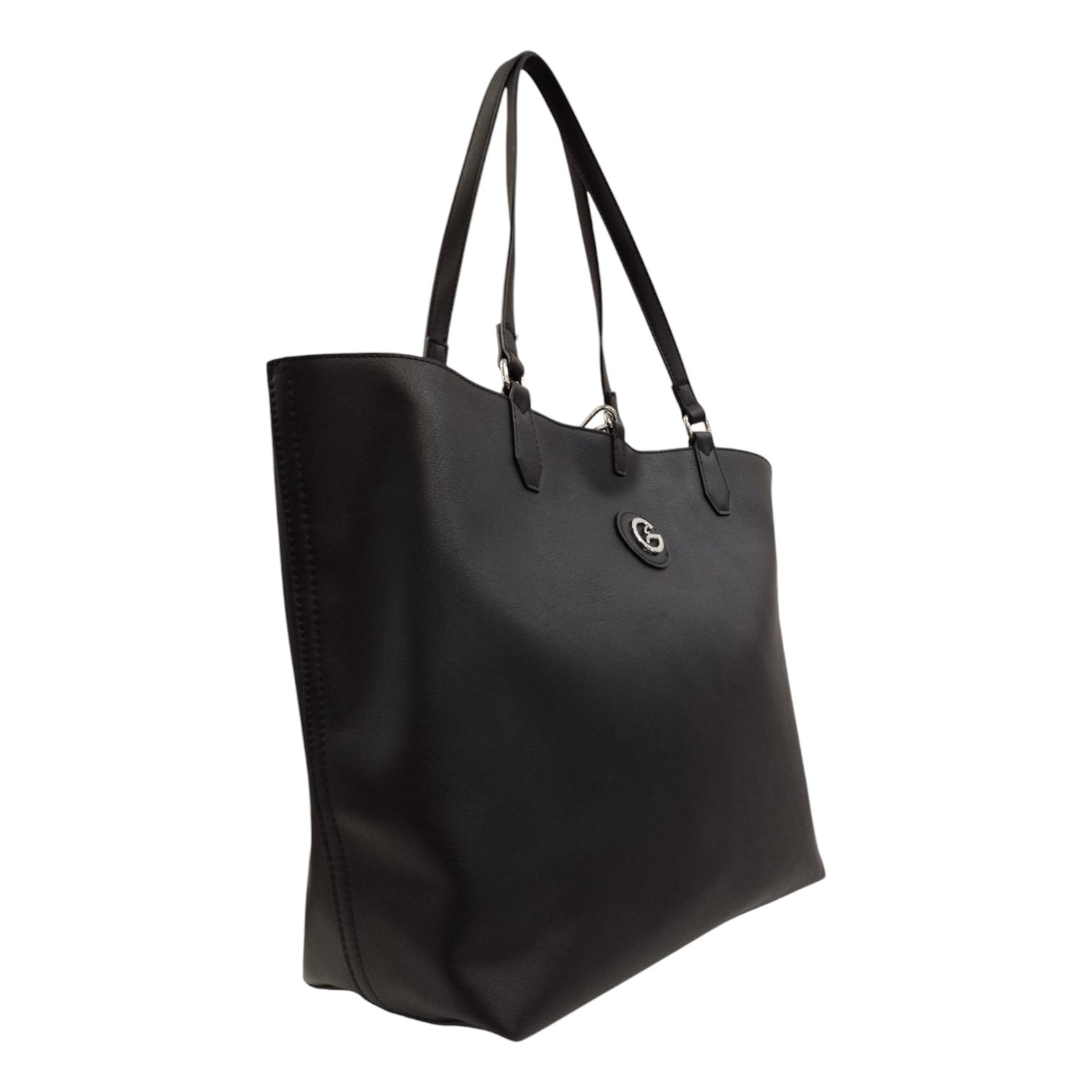 Gattinoni Roma Shopping Bag L Donna Reversibile Linea Teodosia Fumo Nero con Pochette Interna e con Tracolla