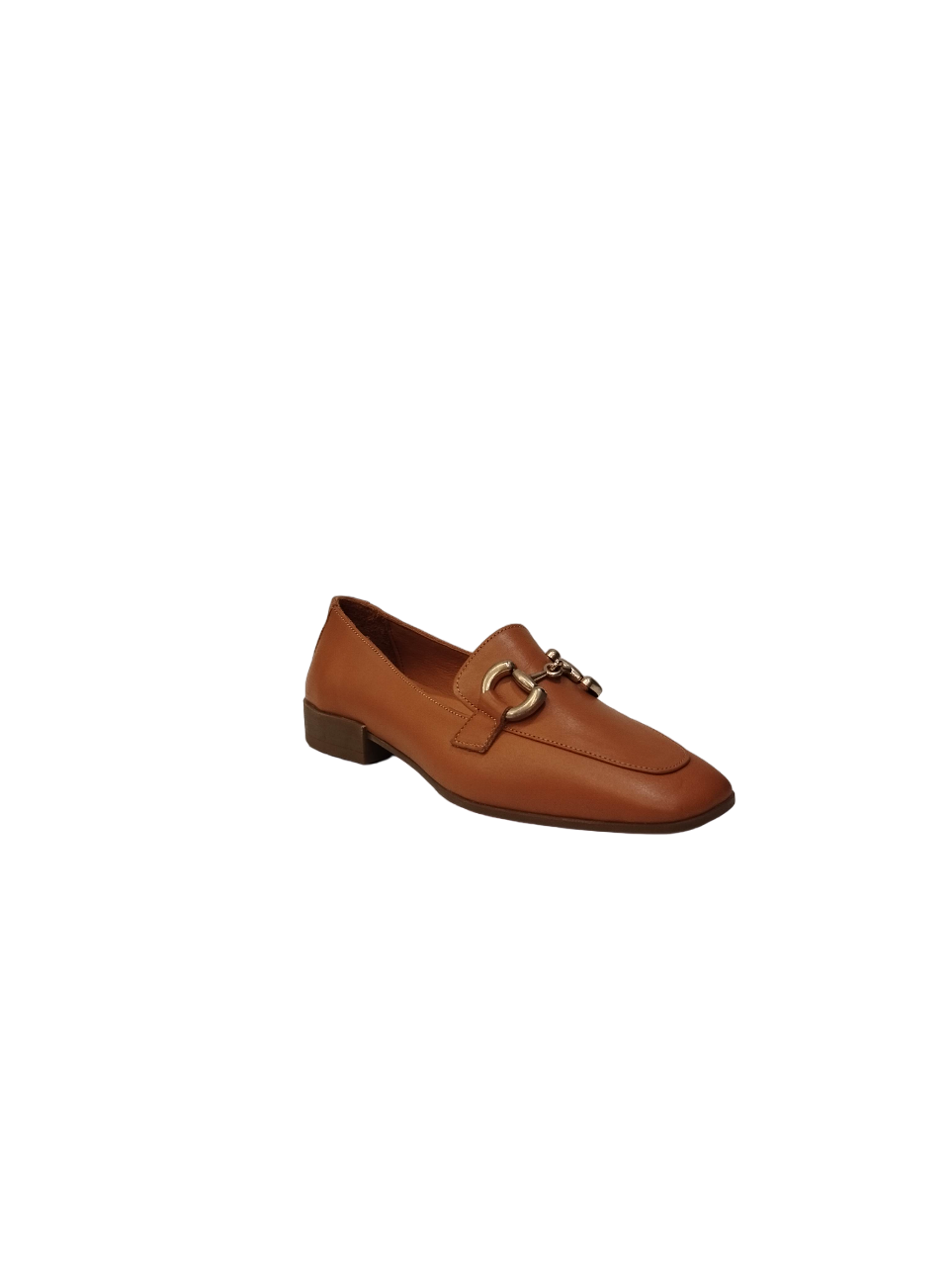 Shaddy Mocassino cuoio in pelle con morsetto