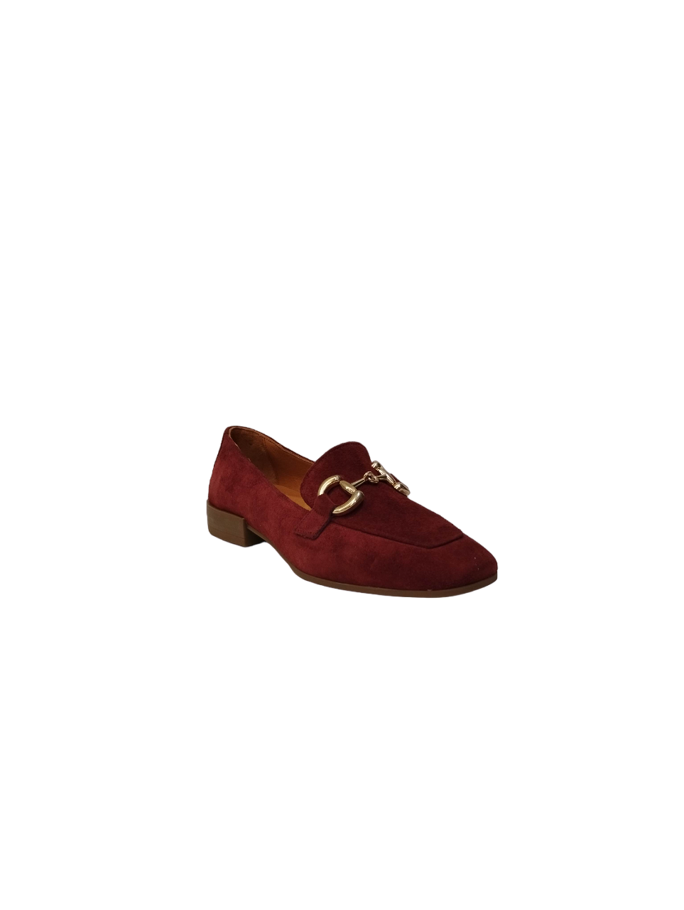 Shaddy Mocassino bordeaux in camoscio con morsetto