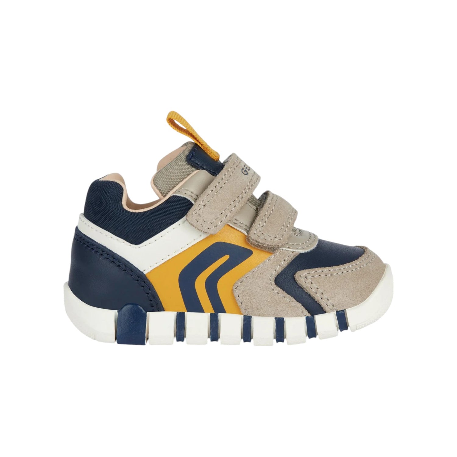Geox Scarpa con Strappo da Bambino Beige e Blu