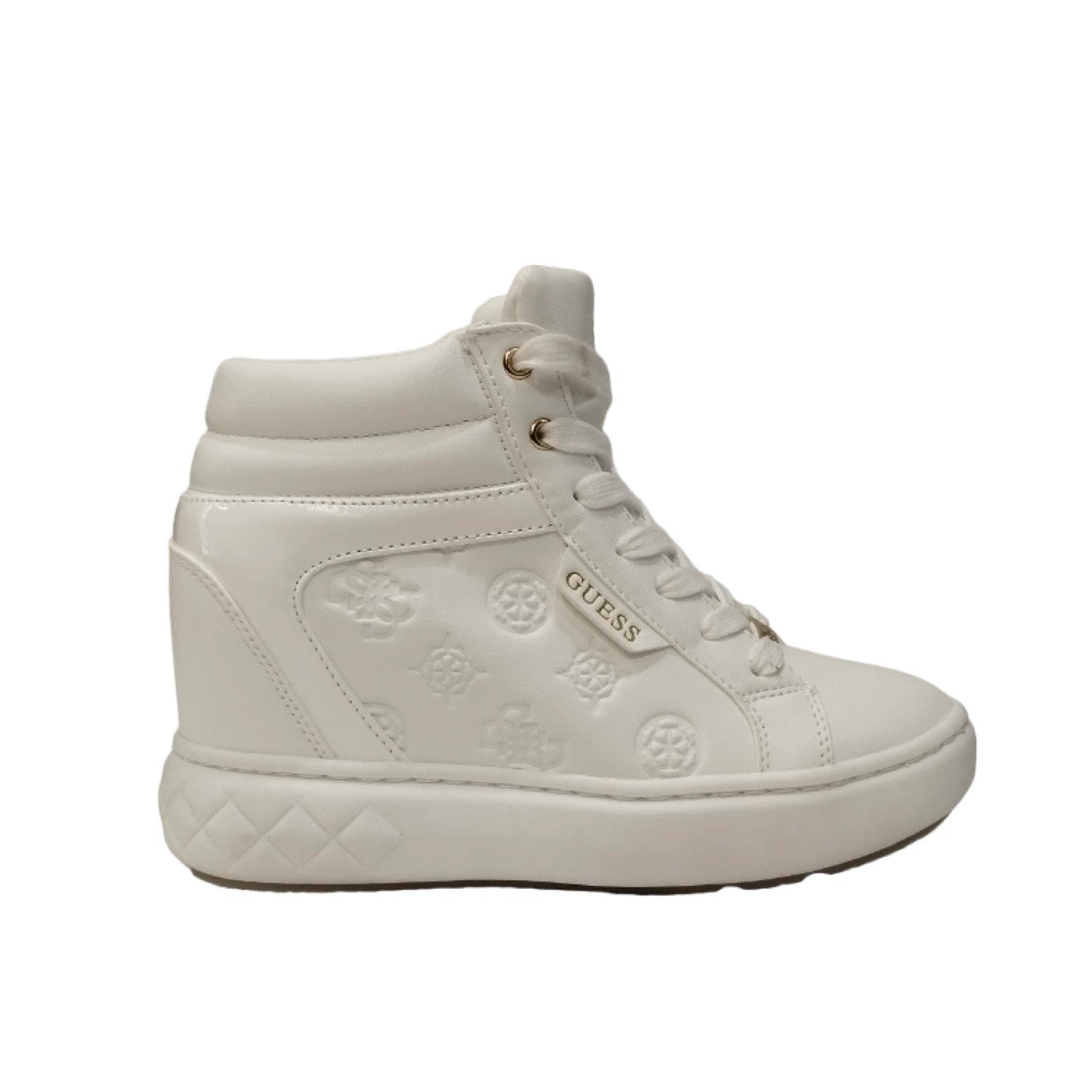 Guess Sneakers bianca alta roxana logo impresso