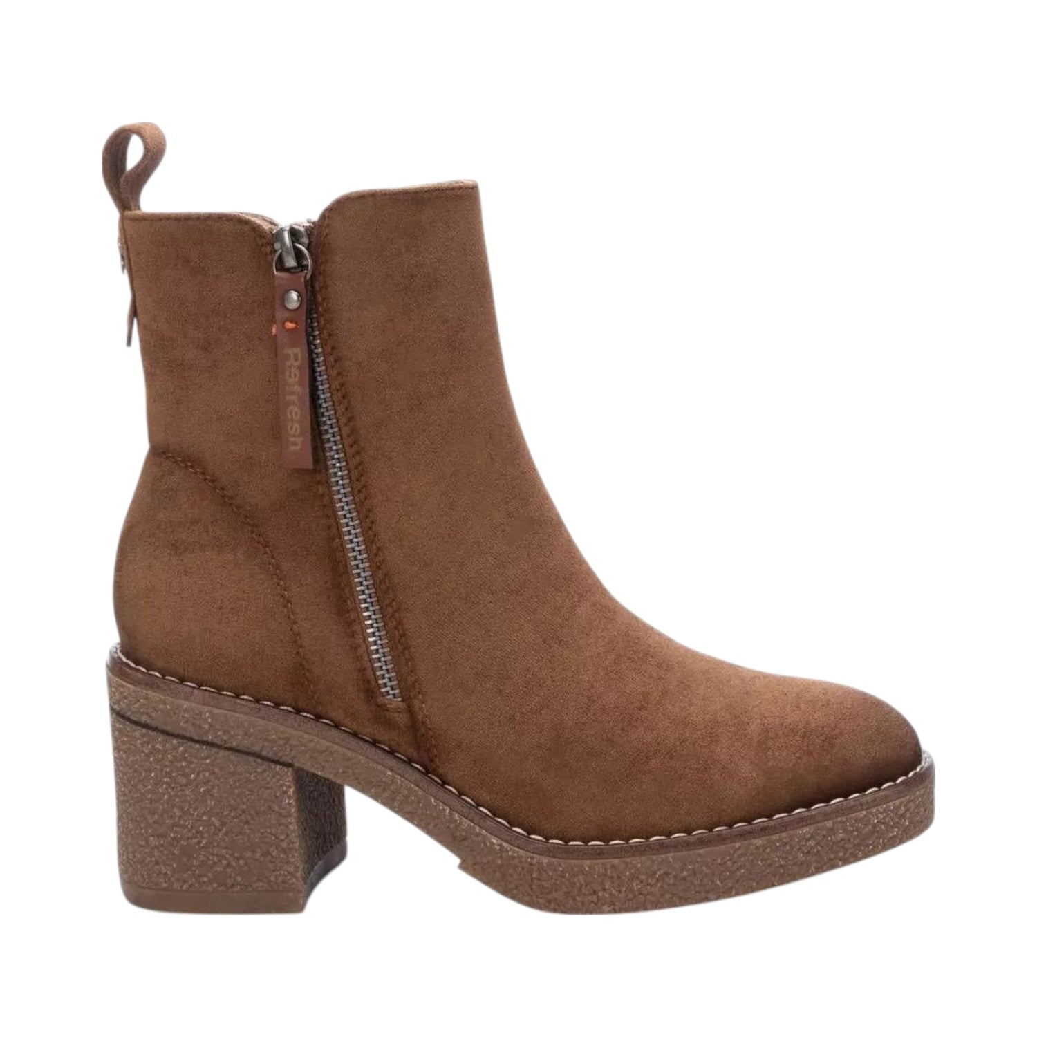 Refresh Stivaletto Cammello in Camoscio t.7 da Donna