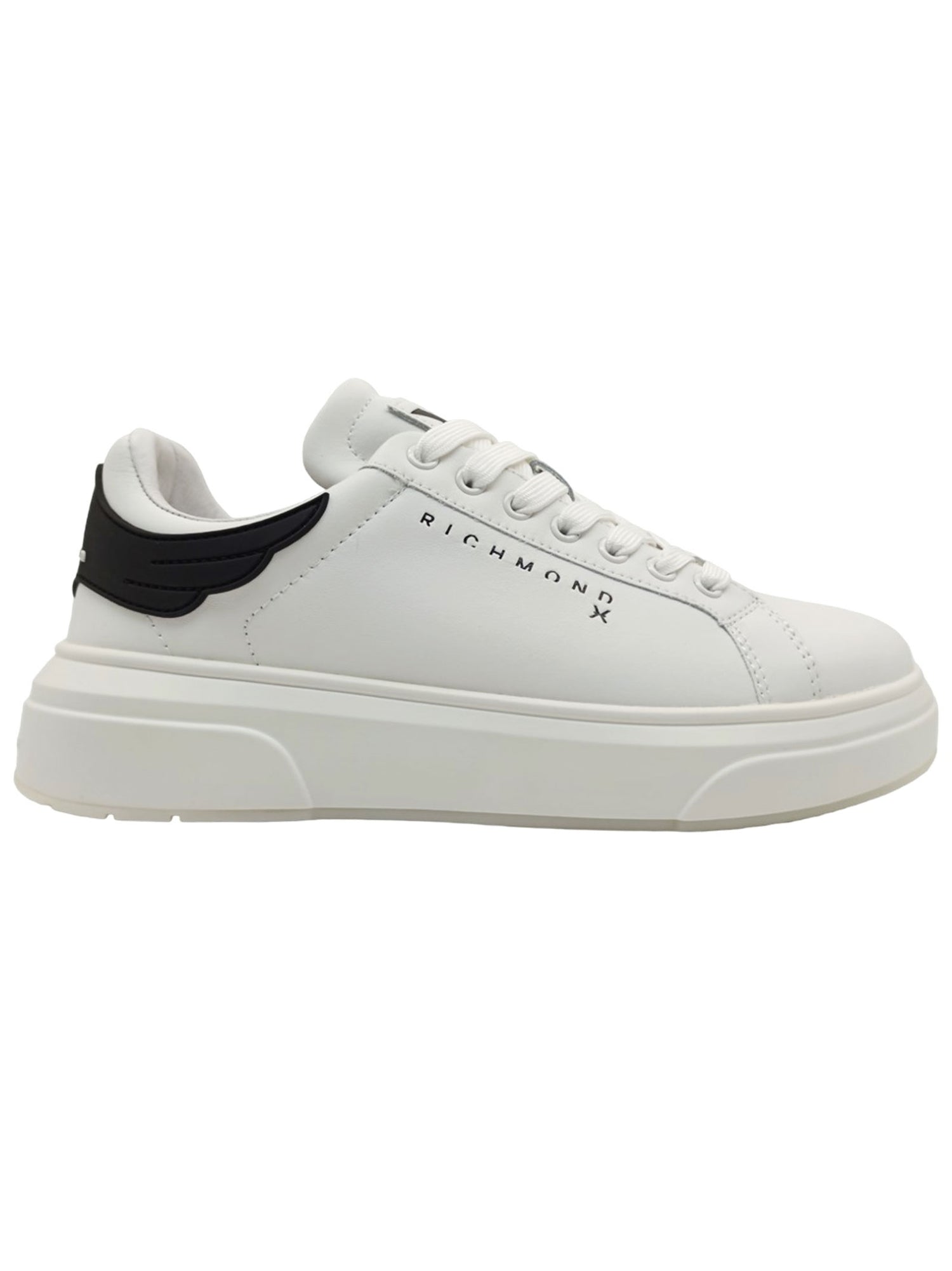 John Richmond Sneakers bianca con inserto nero sul retro