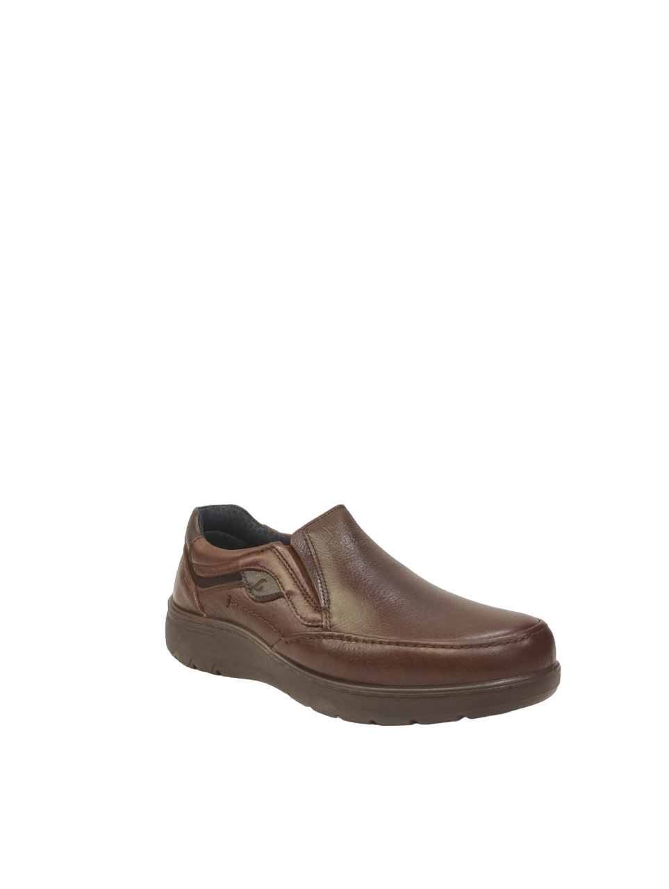 Luisetti Mocassino Uomo in Pelle Cognac con Elastici Laterali