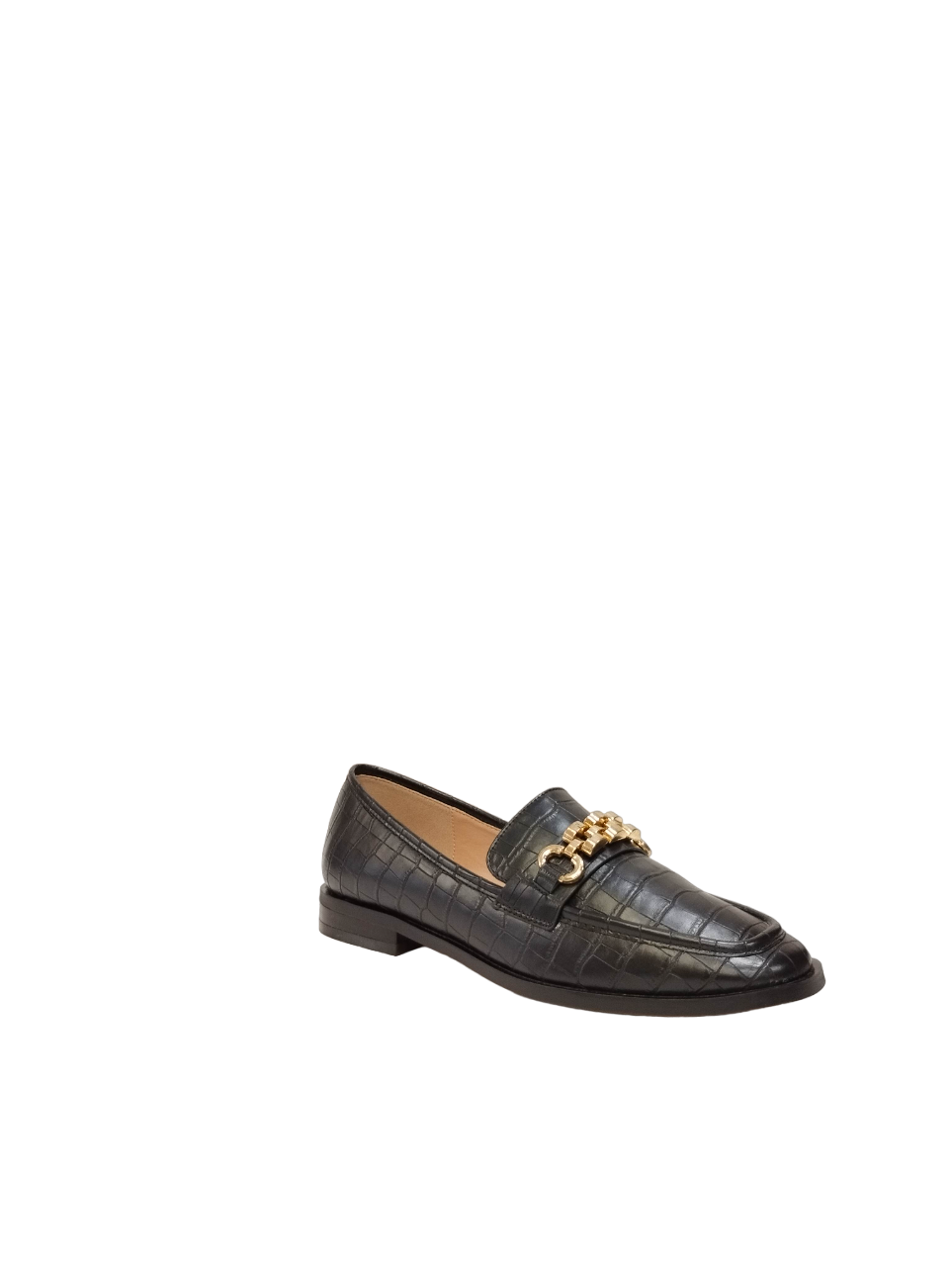 Nine West Mocassino in Similpelle Stampata Nero con Accessorio