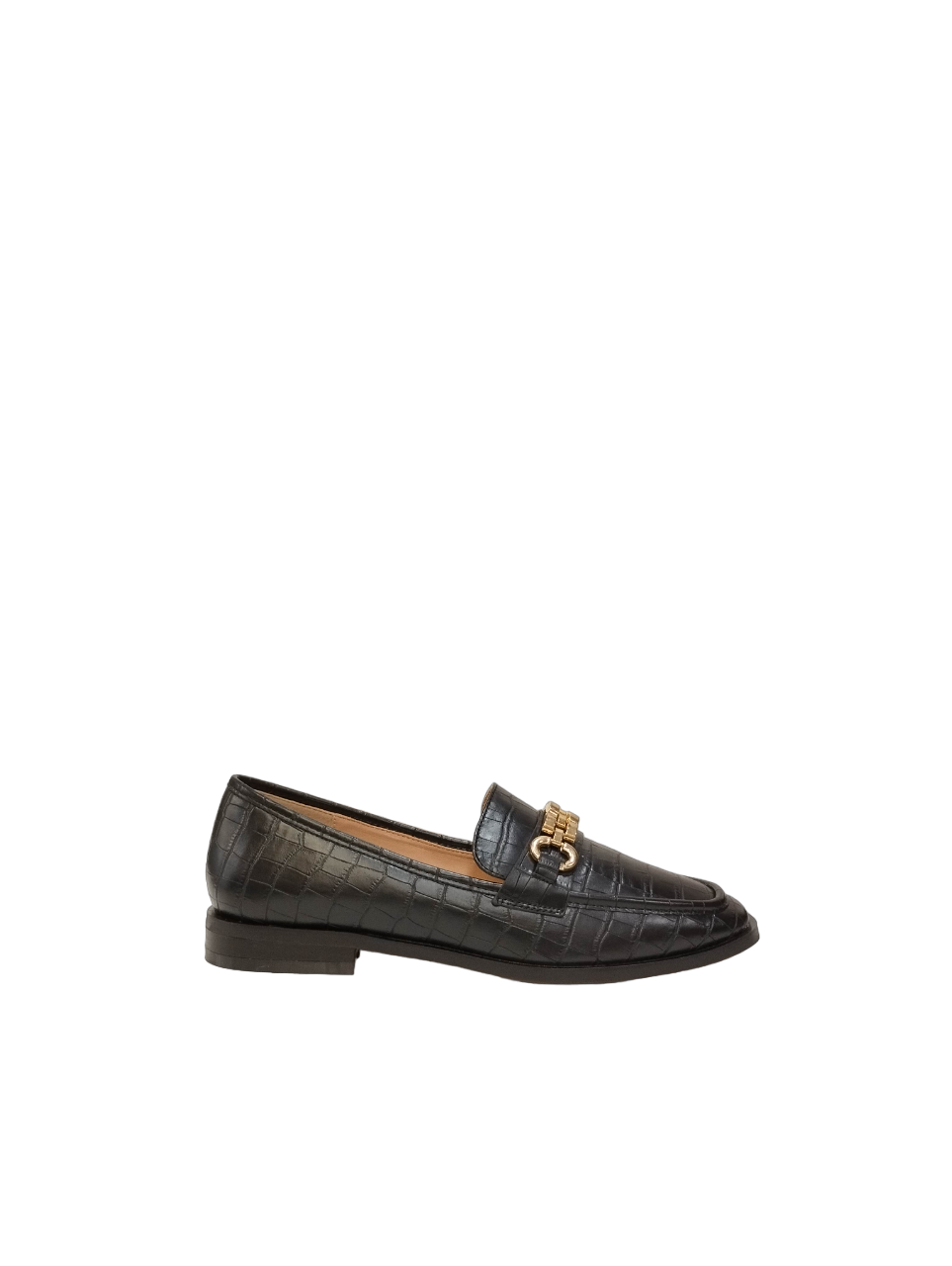 Nine West Mocassino in Similpelle Stampata Nero con Accessorio