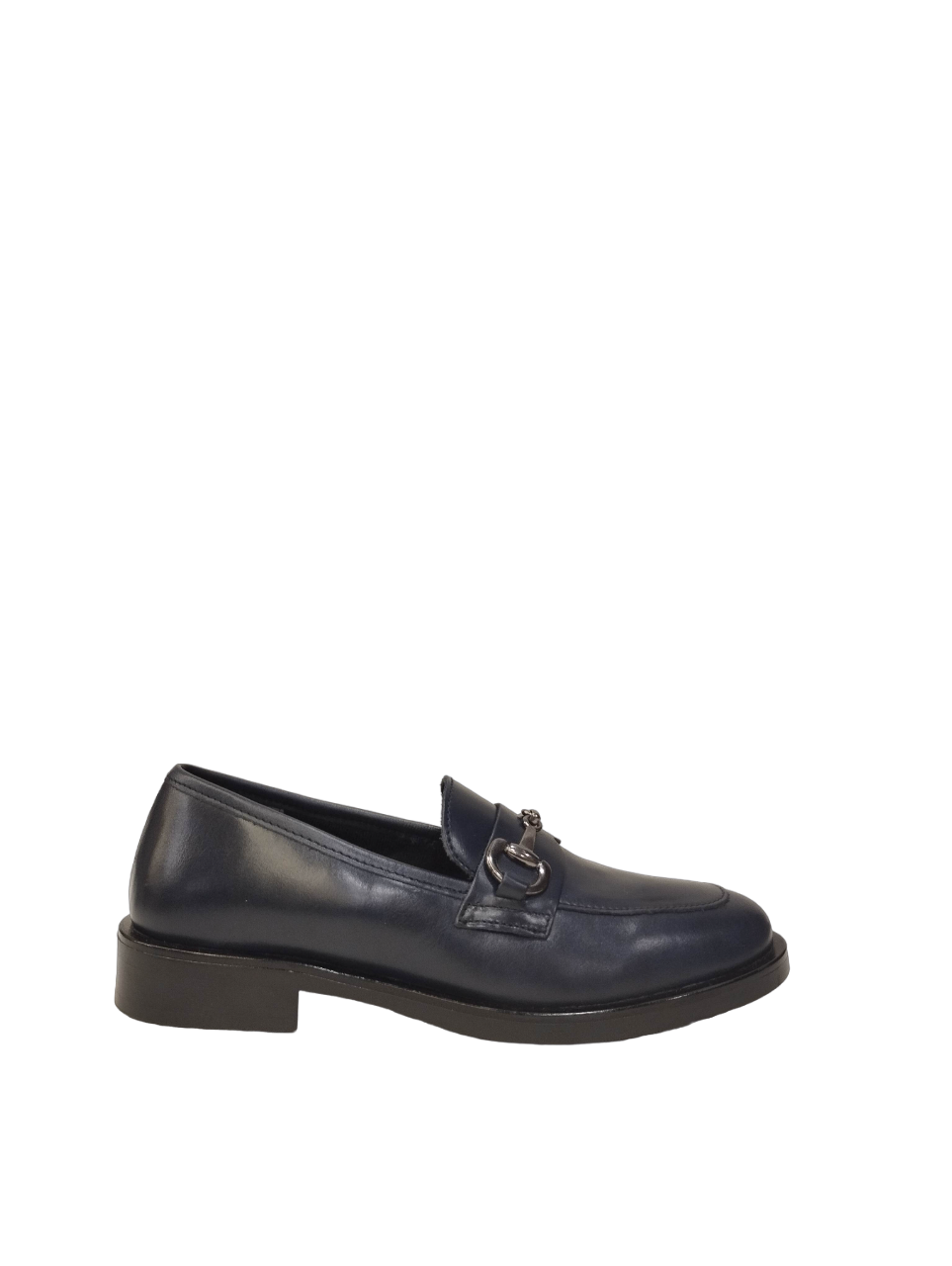 Rizzoli Mocassino Blu in Pelle da Donna con Accessorio