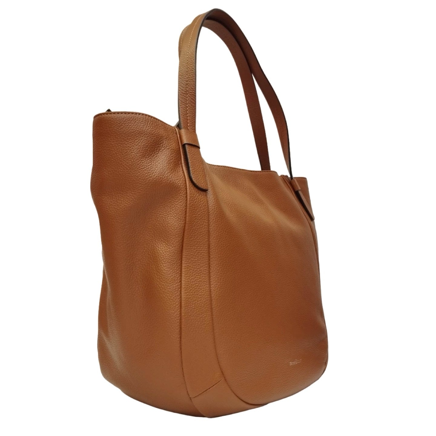 Gianni Conti Borsa a Spalla Donna in Pelle Cuoio con Logo