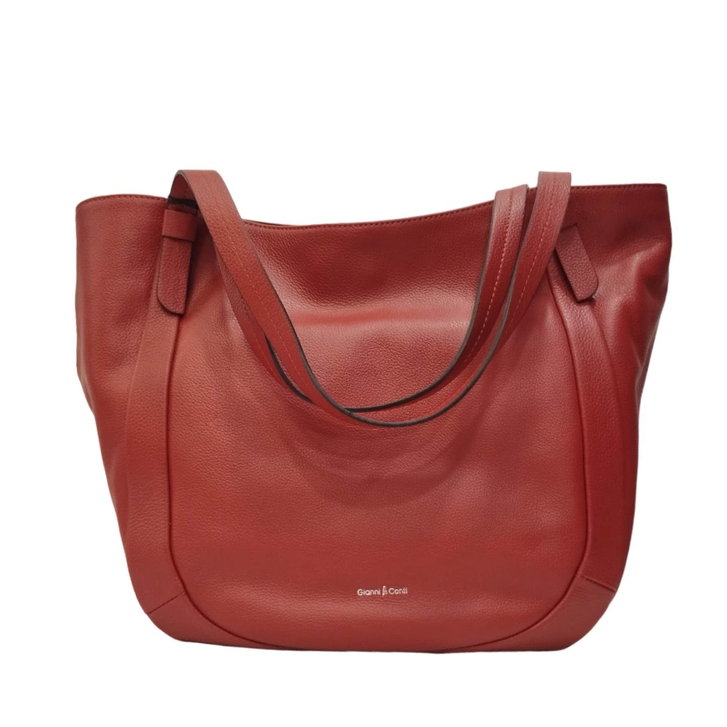 Gianni Conti Borsa a Spalla Donna in Pelle Rossa