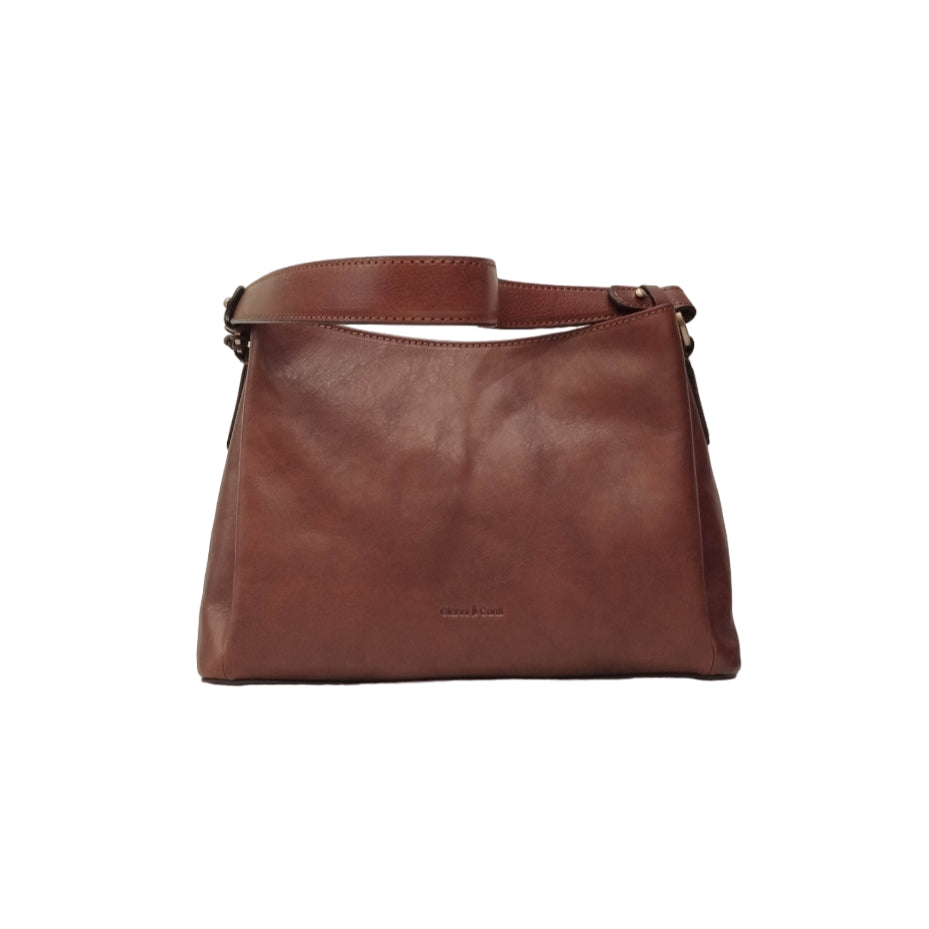 Gianni Conti Borsa Cognac in Pelle con Doppio Scomparto