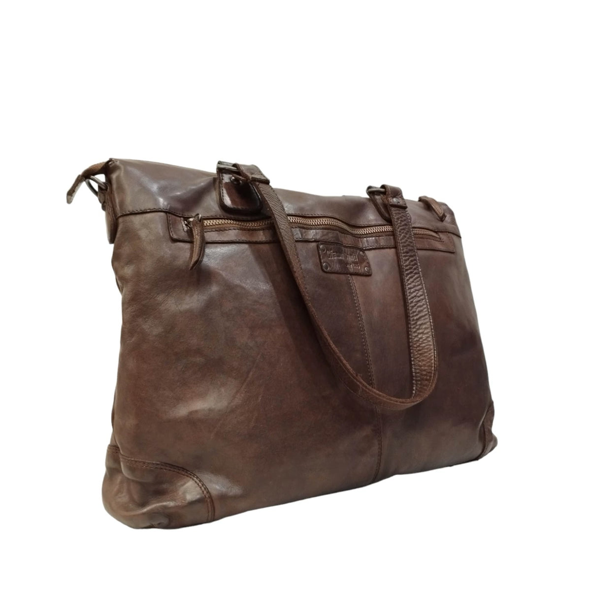 Gianni Conti Borsa a Spalla Marrone in Pelle con Tracolla