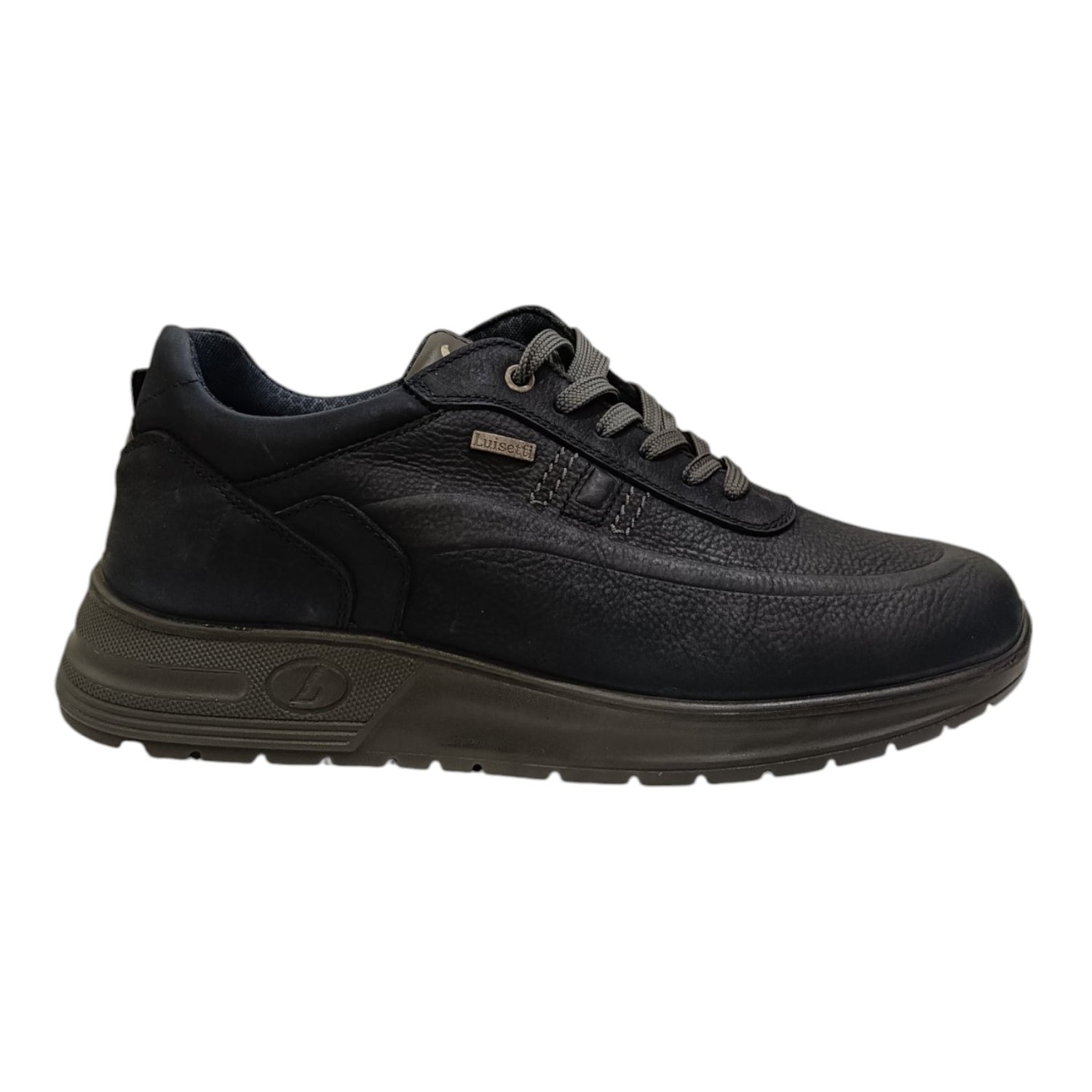 Luisetti Sneakers Uomo in Nabuck Blu con Fondo Rialzato