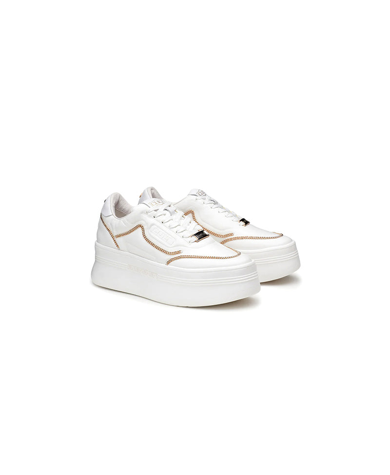 Cult sneakers bianca da donna con catena