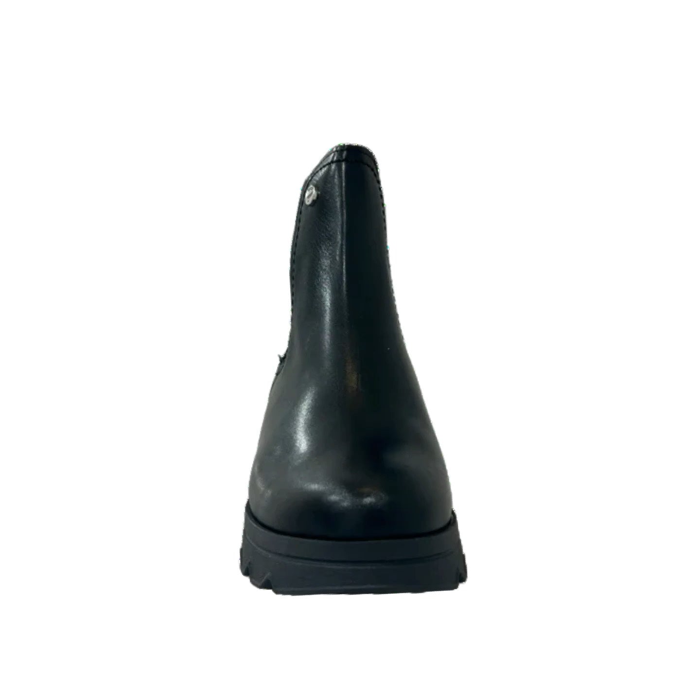 Pitillos Stivaletto Donna in Pelle Nera con Elastico Laterale e Zeppa