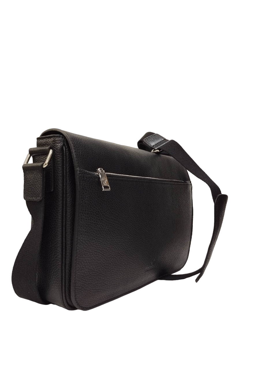 Caleidos Cartella Donna in Pelle Nera con Tasca Frontale