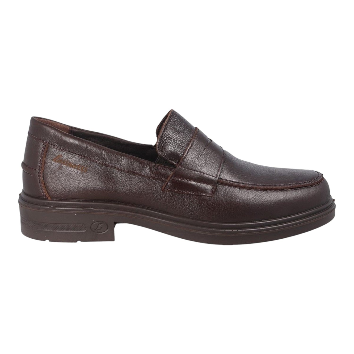 Luisetti College Uomo in Pelle Marrone con Mascherina