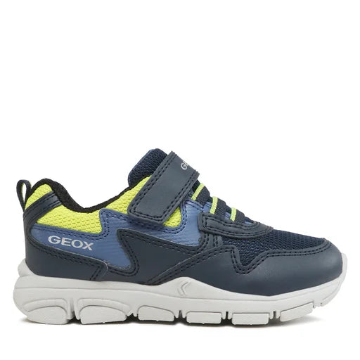 Geox Sneakers Blu Lime da Bambino con Strappo