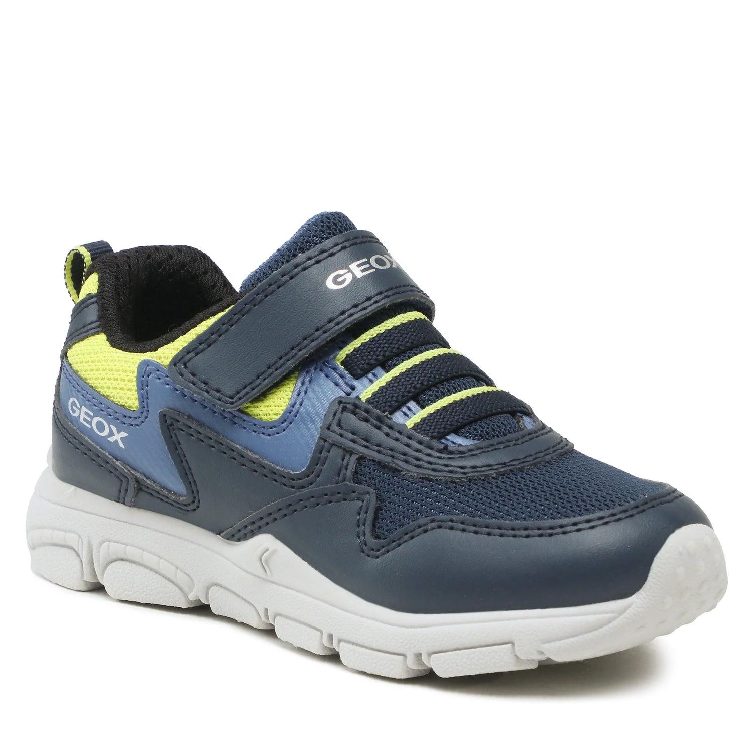 Geox Sneakers Blu Lime da Bambino con Strappo