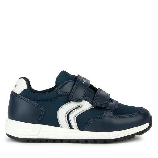 Geox Sneakers Blu Bianco con Doppio Strappo