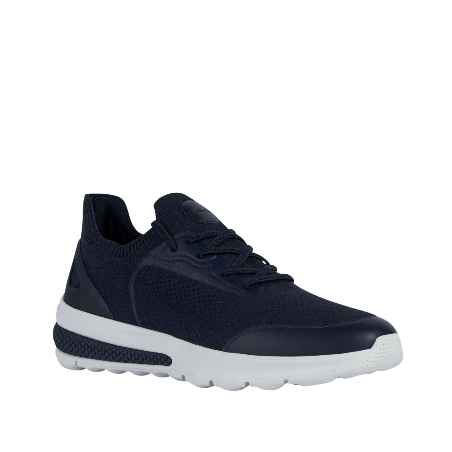 Geox Sneakers Spherica Actif Blu in Tessuto e Pelle