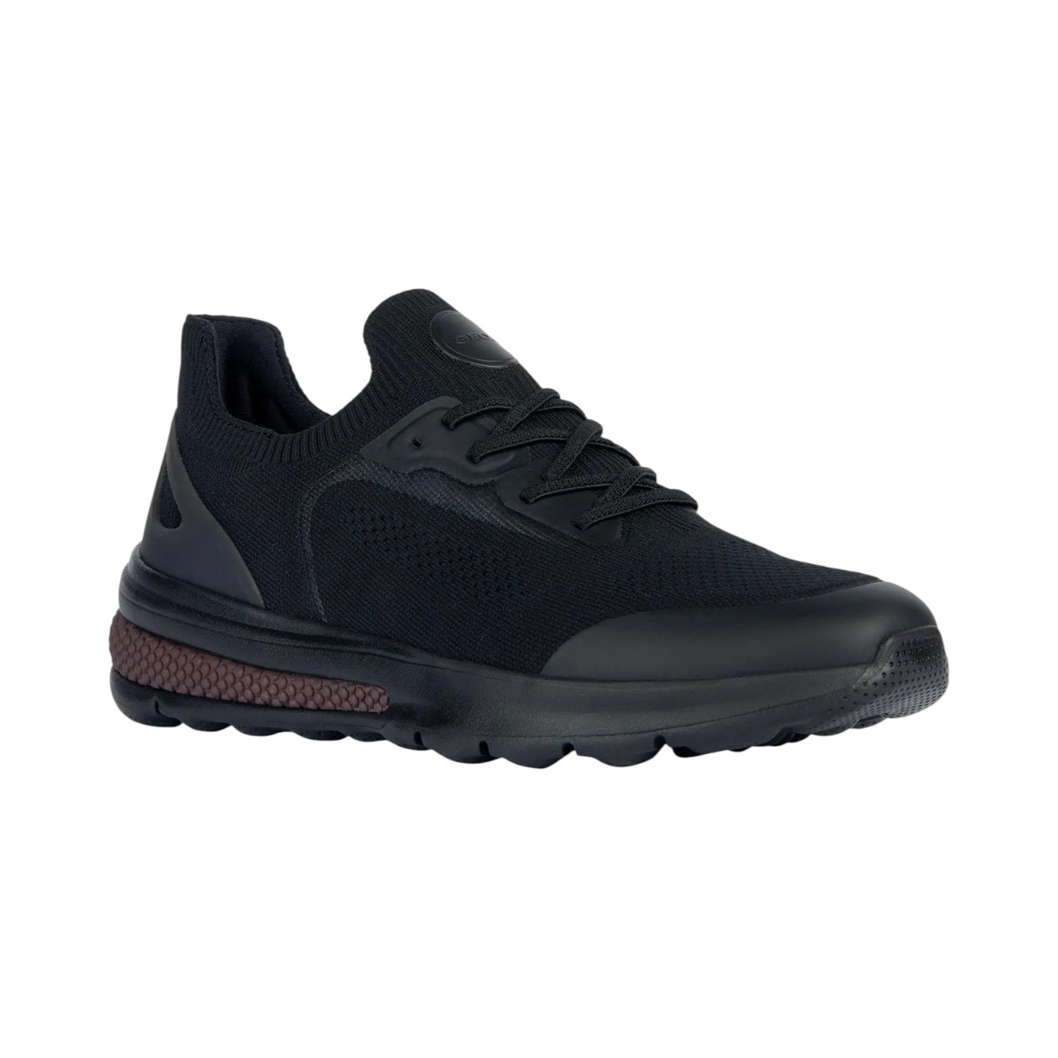 Geox Sneakers Spherica Actif Nero Bordeaux in Tessuto e Pelle