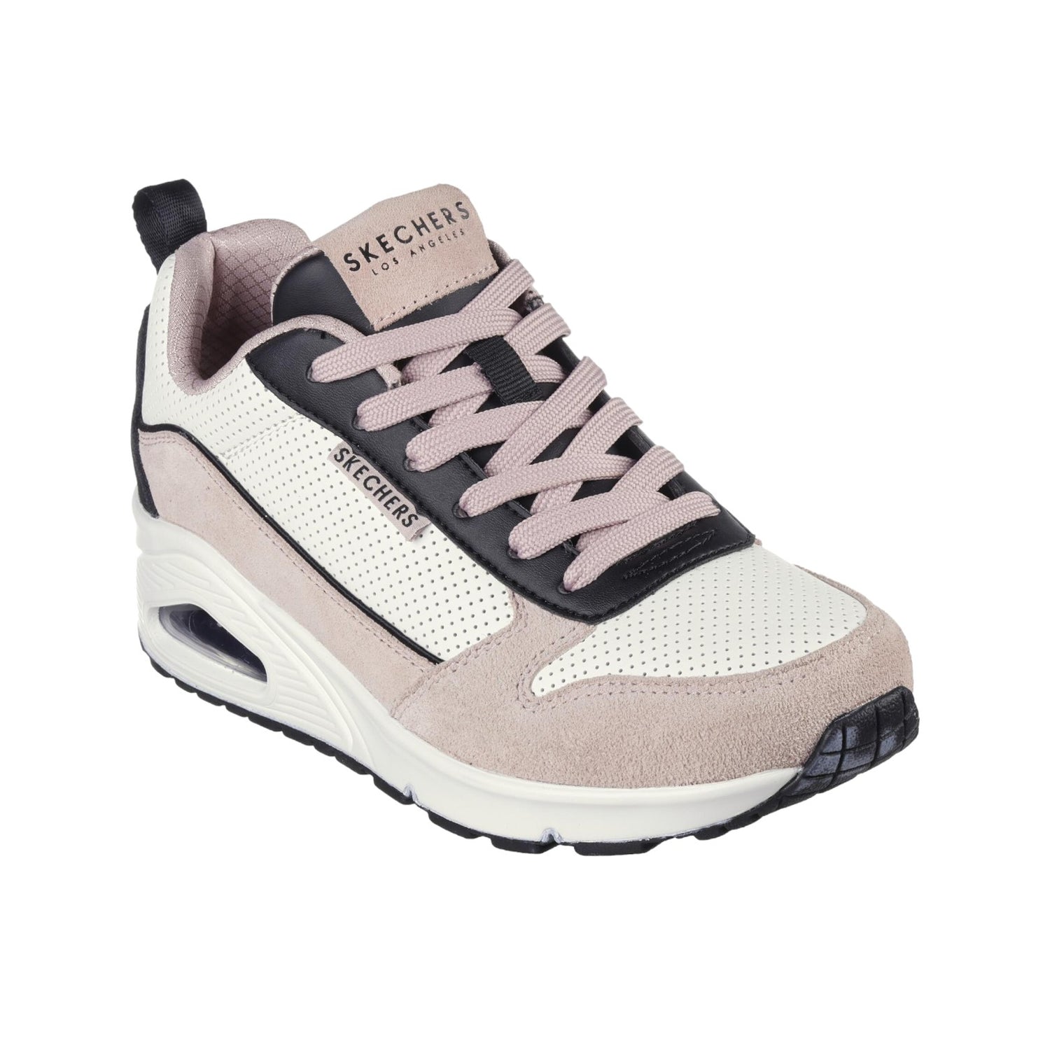 Skechers Sneakes Bianco Rosa Uno-2 Much Fun da Donna