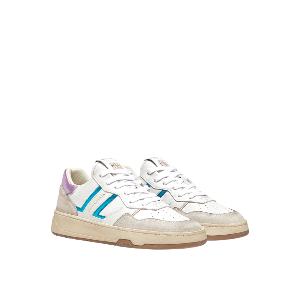 Crime London Sneakers Bianca Lilla Timeless Aqua Band - n.40