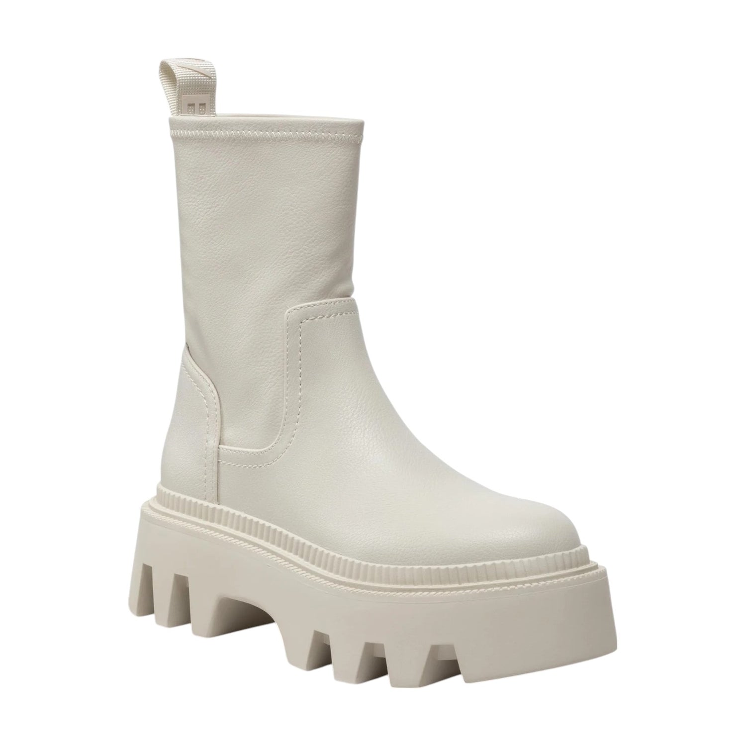 Buffalo Flora Sockboot Stivaletto Crema con Suola Dentata da Donna