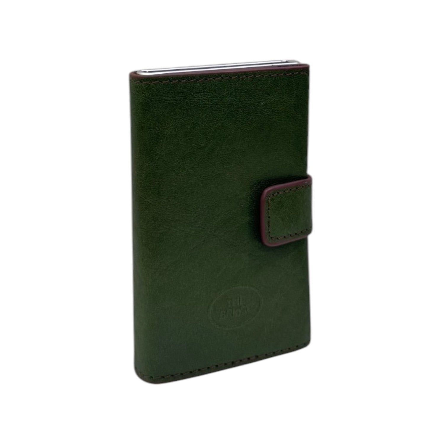 The Bridge Portacarte Verde Linea Story con Clip da Uomo