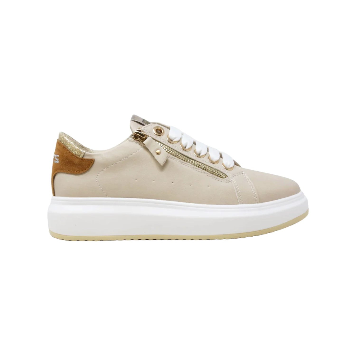 Keys Sneakers Donna Beige Cuoio