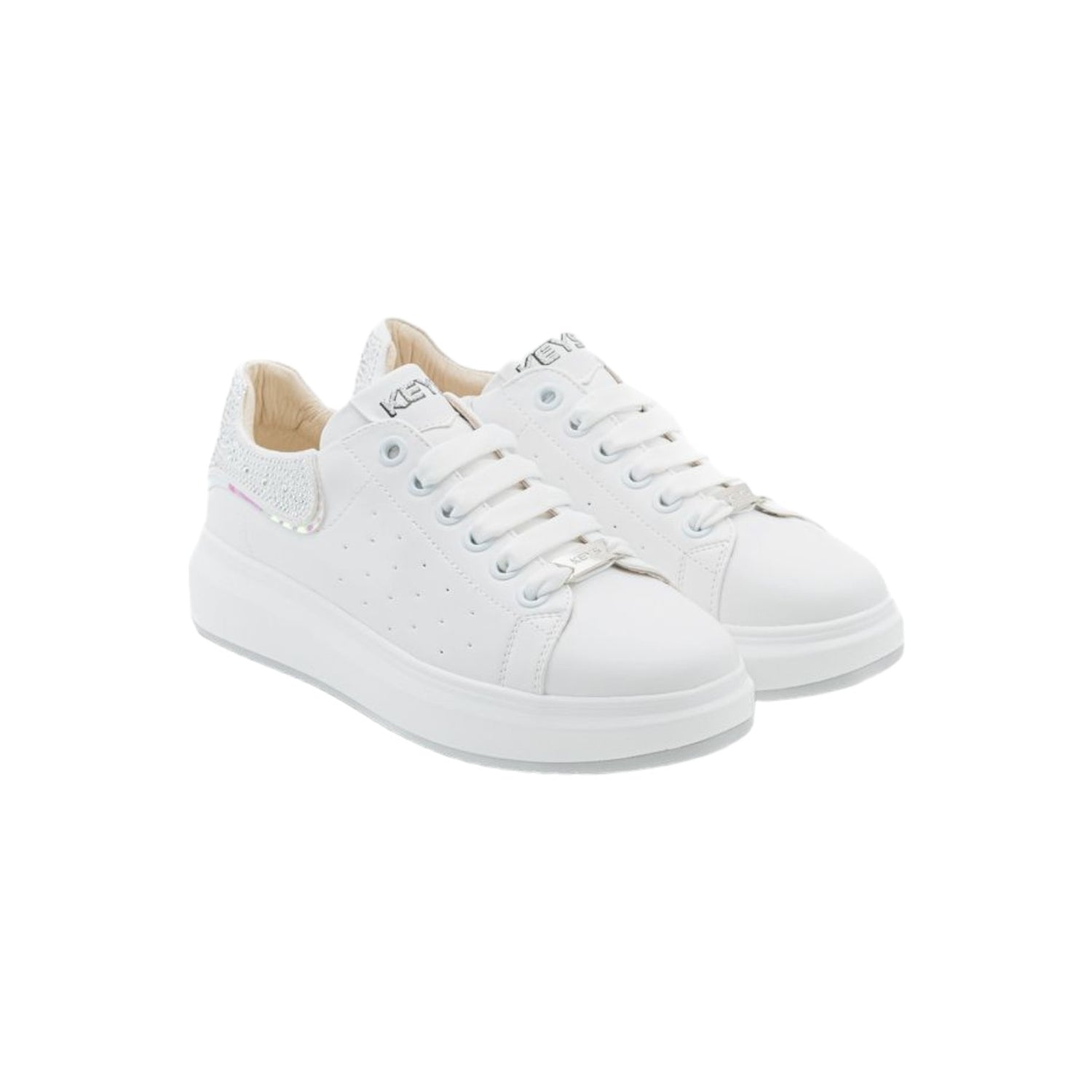 Keys Sneakers Donna Bianco Argento