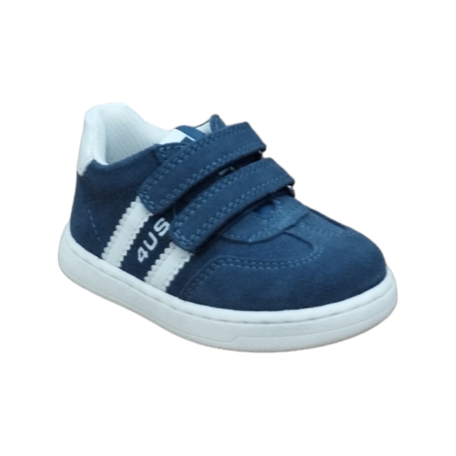 4us Sneakers Blu con Strappo da Bambino