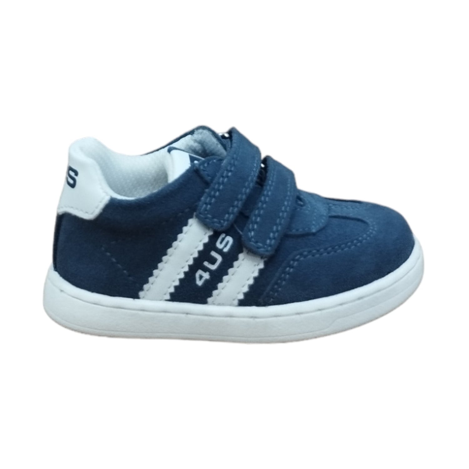 4us Sneakers Blu con Strappo da Bambino