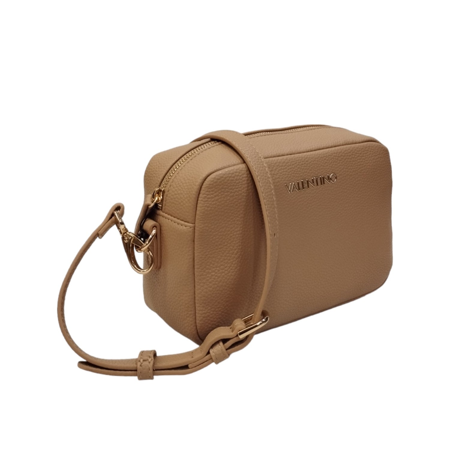 Mario Valentino Camera Bag Donna in Ecopelle Beige con Tracolla e Logo