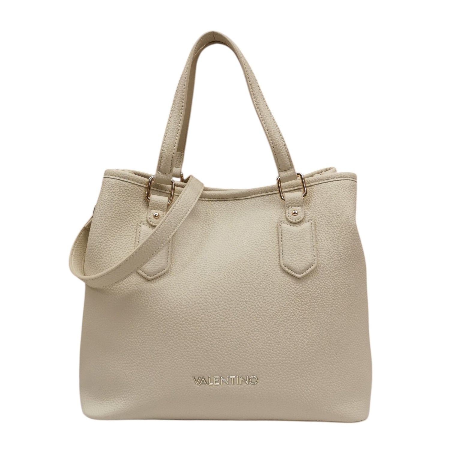 Mario Valentino Borsa a Spalla Donna Brixton in Ecopelle Ecru con Tracolla Regolabile