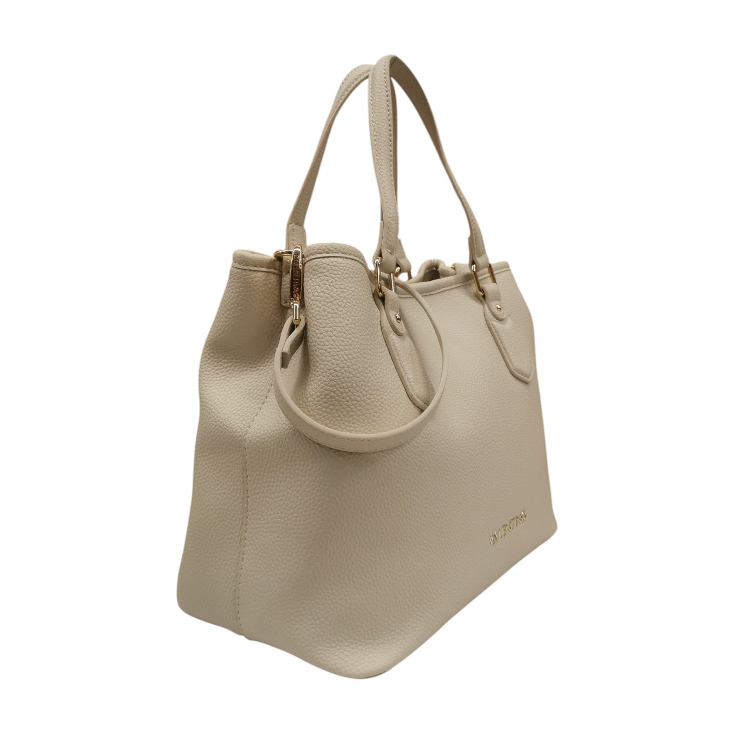 Mario Valentino Borsa a Spalla Donna Brixton in Ecopelle Ecru con Tracolla Regolabile