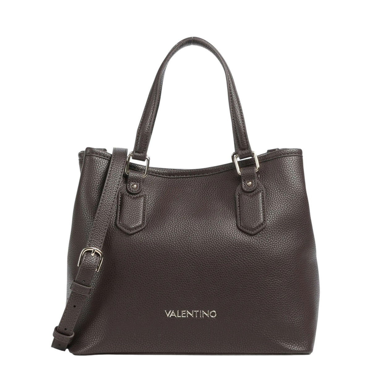 Mario Valentino Borsa a Spalla Brixton in Ecopelle Moro con Tracolla Regolabile