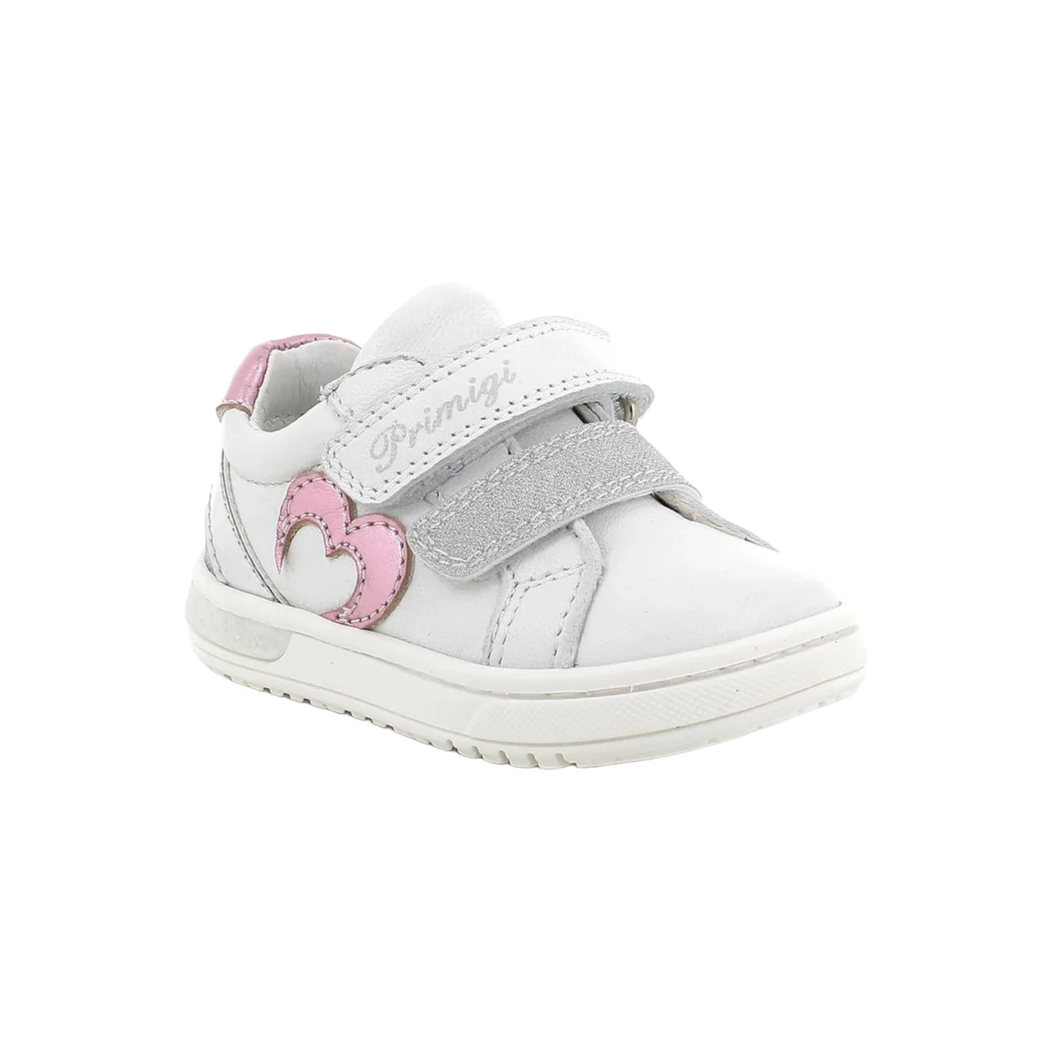 Primigi Sneakers Bianco Argento con Strappo da Bambina