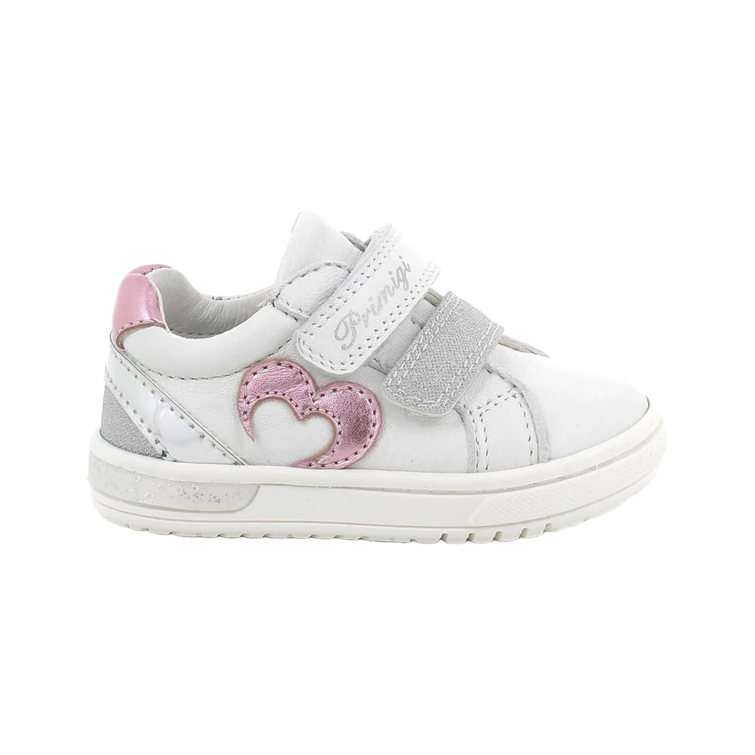 Primigi Sneakers Bianco Argento con Strappo da Bambina