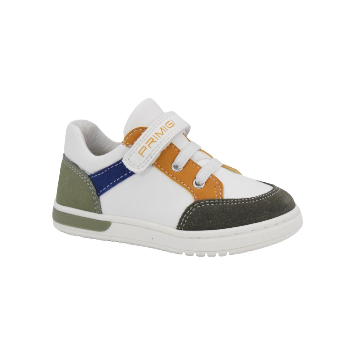 Primigi Sneakers Bianco Verde con Strappo da Bambino