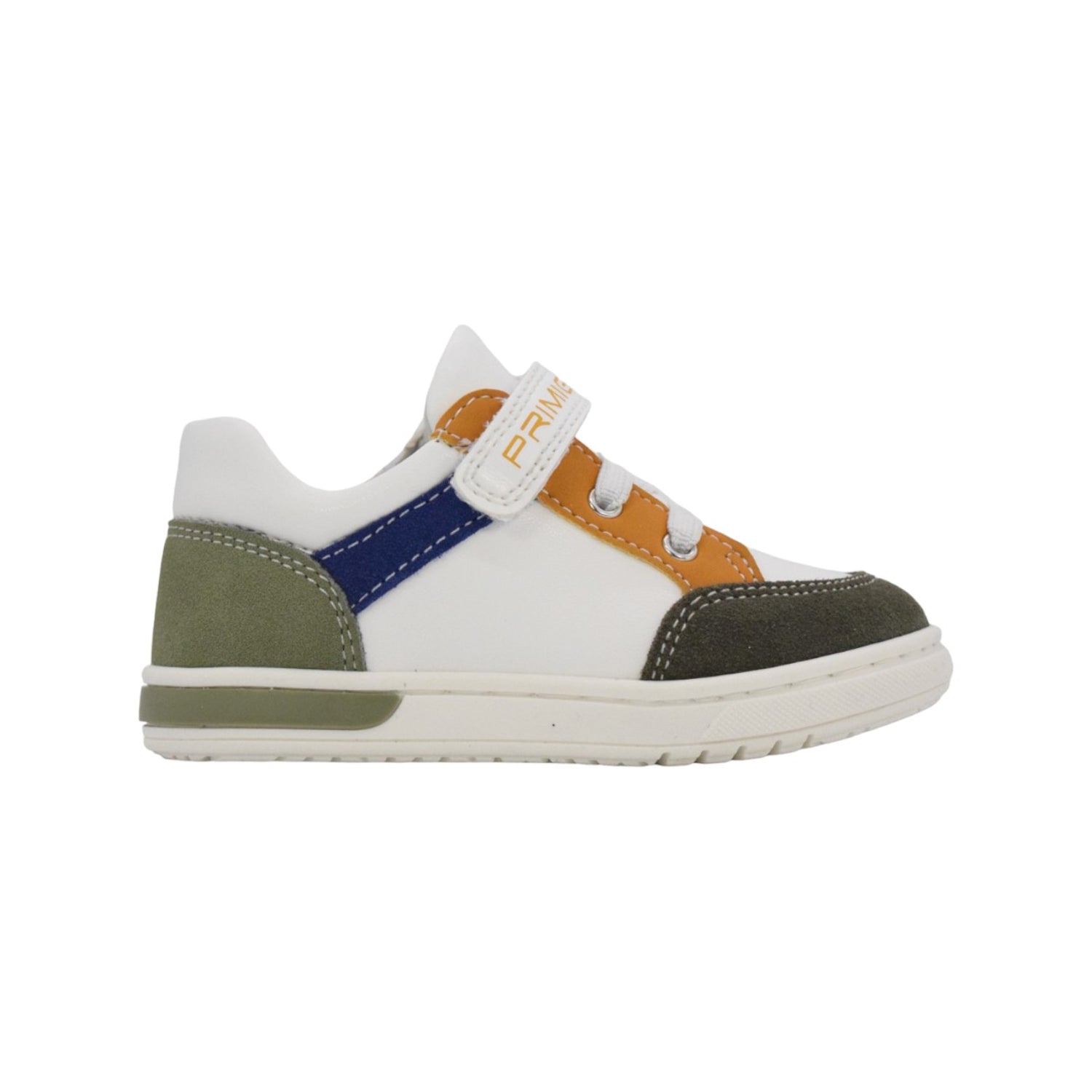 Primigi Sneakers Bianco Verde con Strappo da Bambino