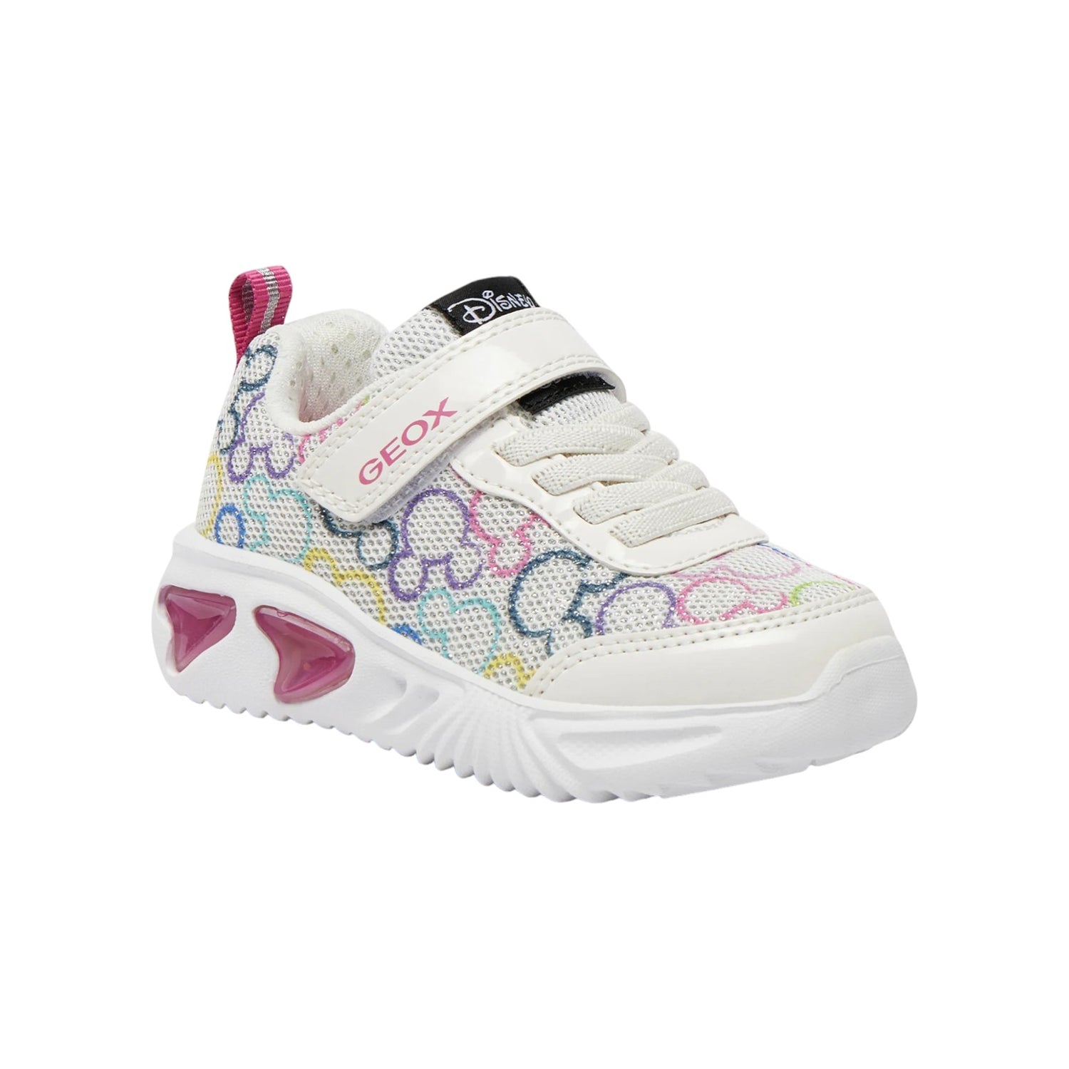 Geox Sneakers Bianco Multi con Strappo Disney Minnie da Bambina