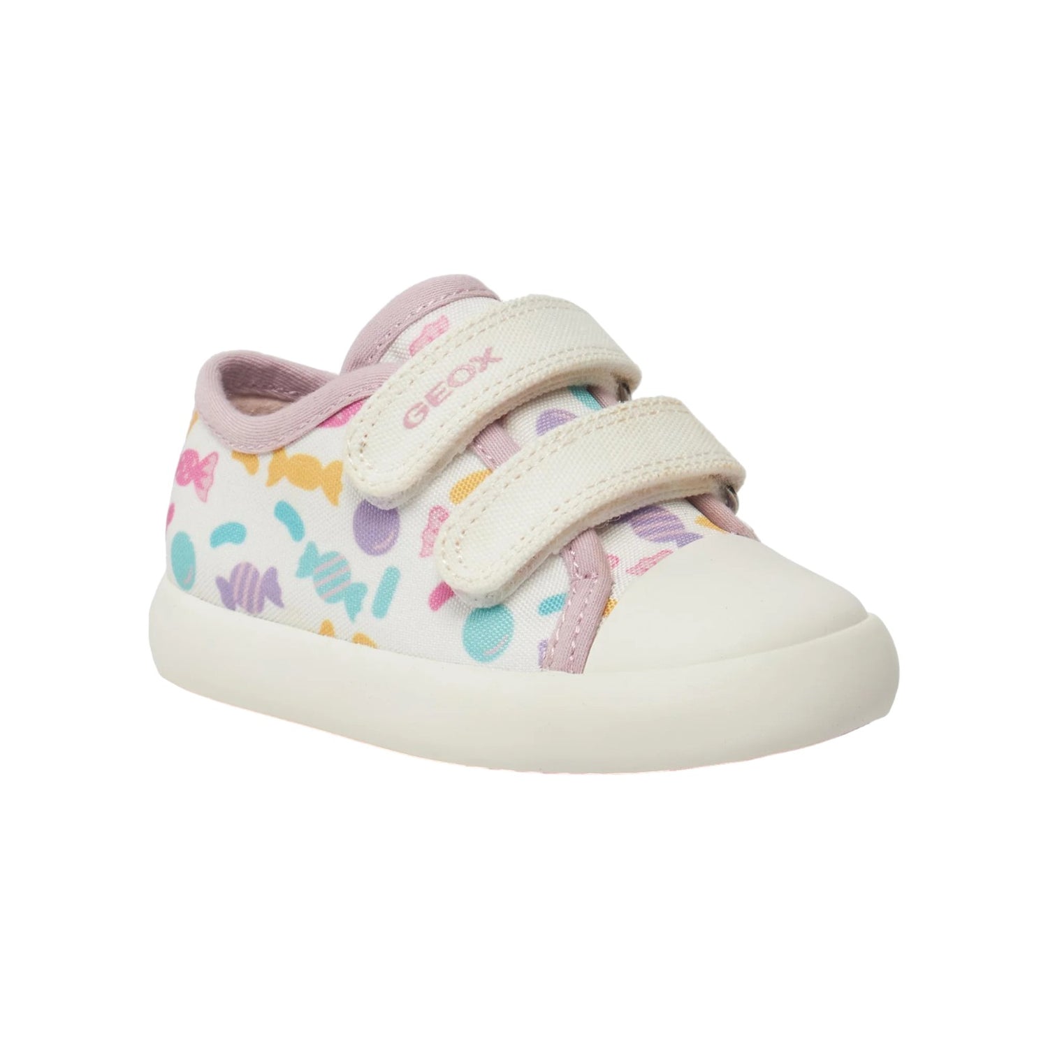 Geox Sneakers Bianca Multi con Doppio Strappo da Bambina n.21/22/23