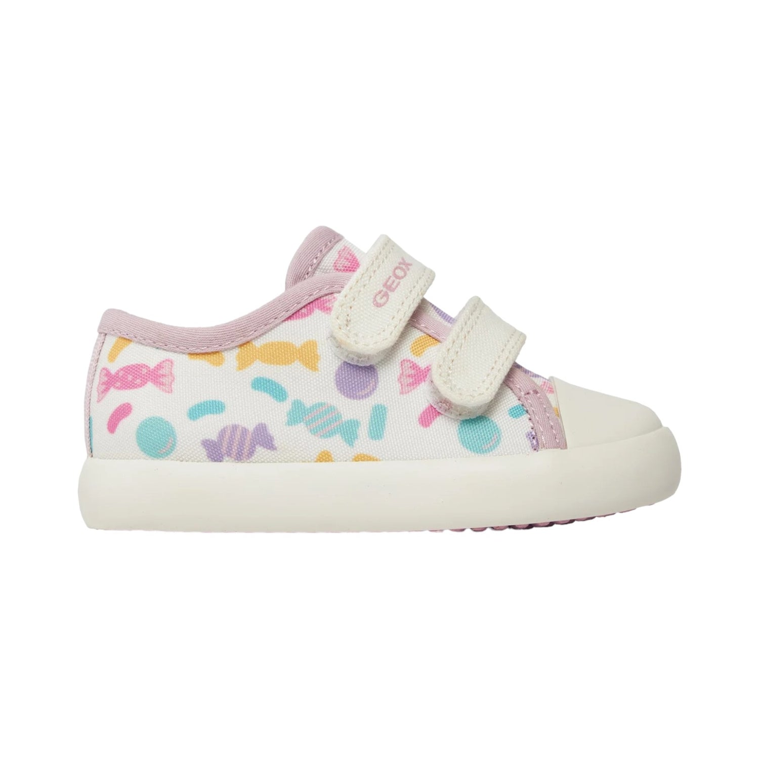 Geox Sneakers Bianca Multi con Doppio Strappo da Bambina n.21/22/23