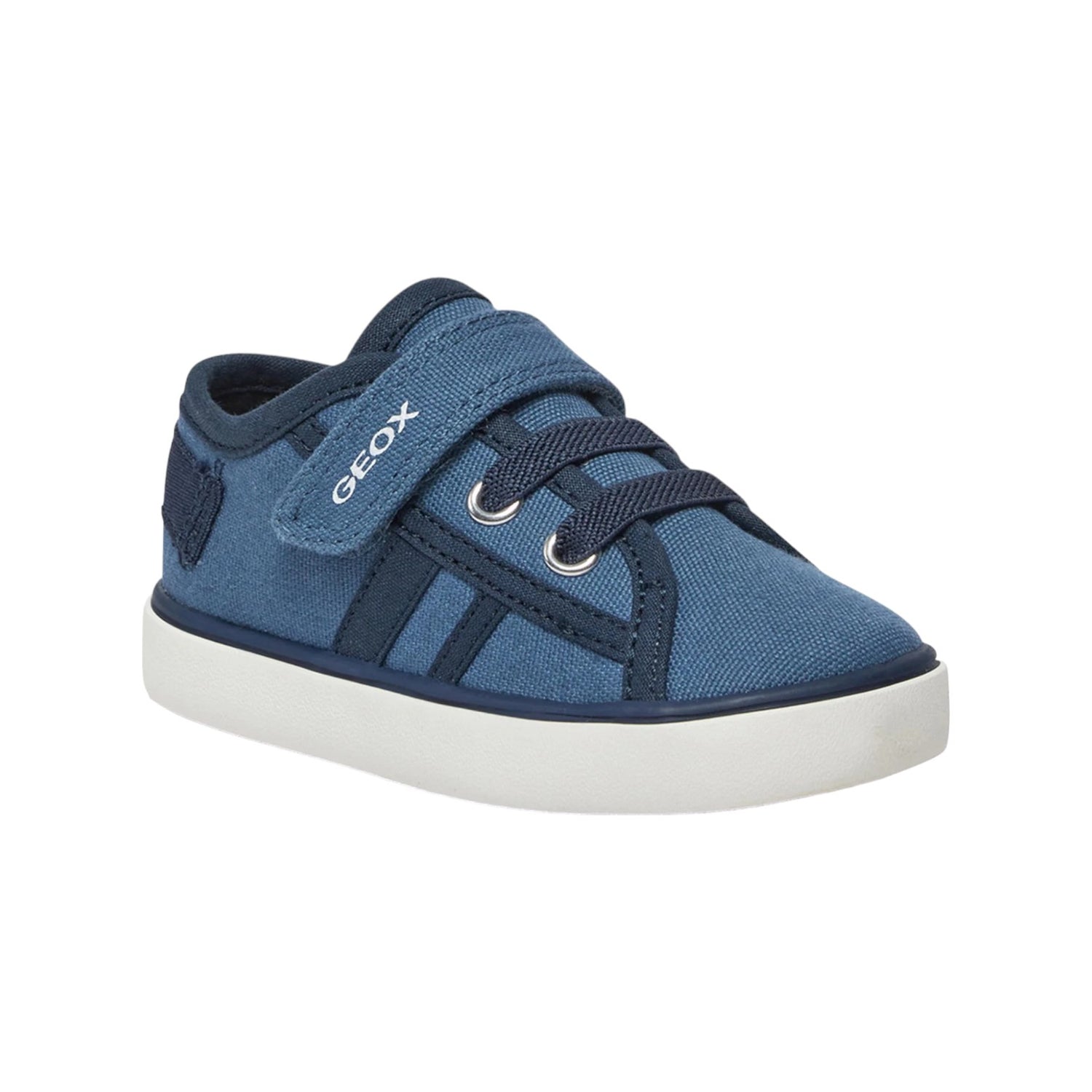 Geox Sneakers Bassa Blu con Dettagli a Contrasto Azzurri da Bambino