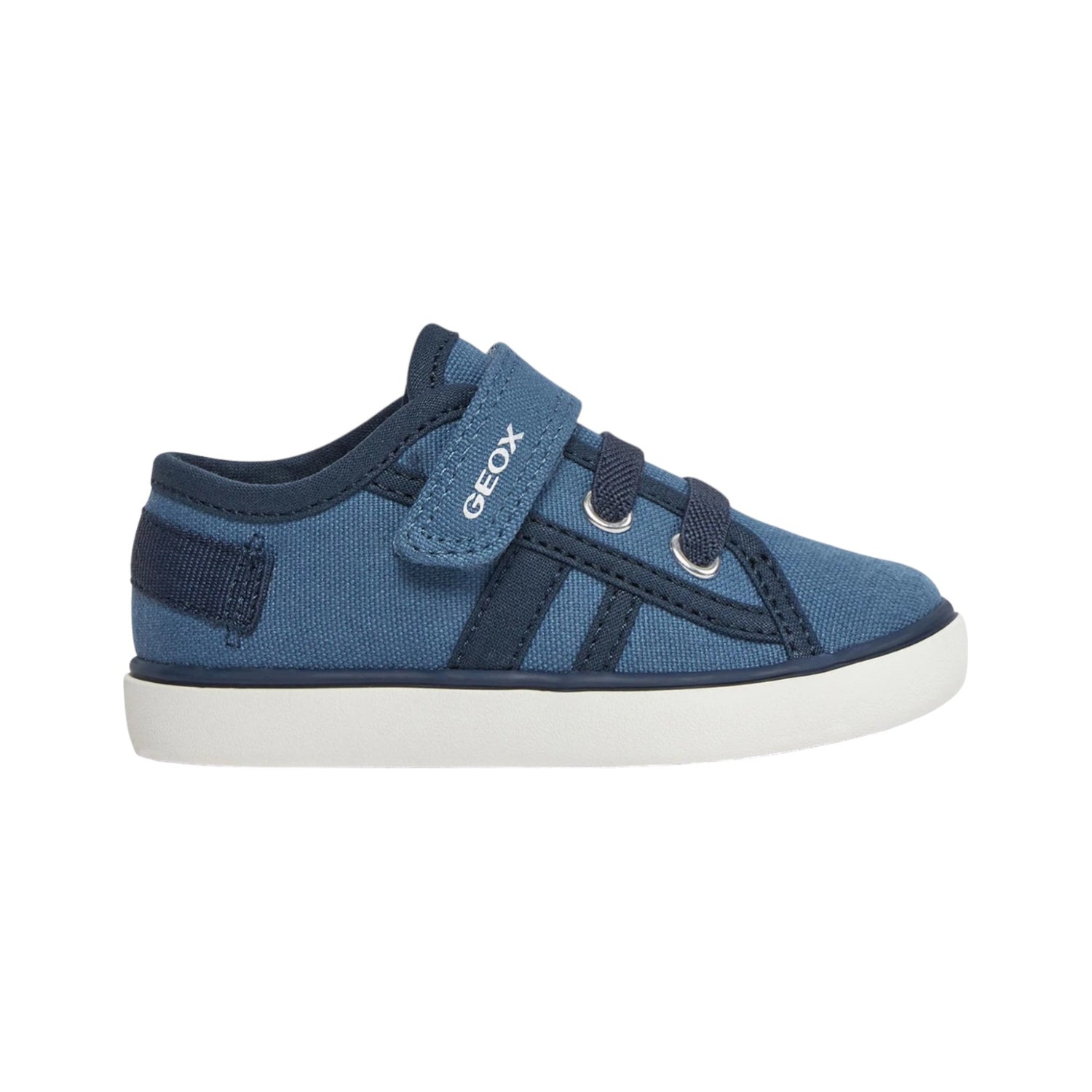 Geox Sneakers Bassa Blu con Dettagli a Contrasto Azzurri da Bambino