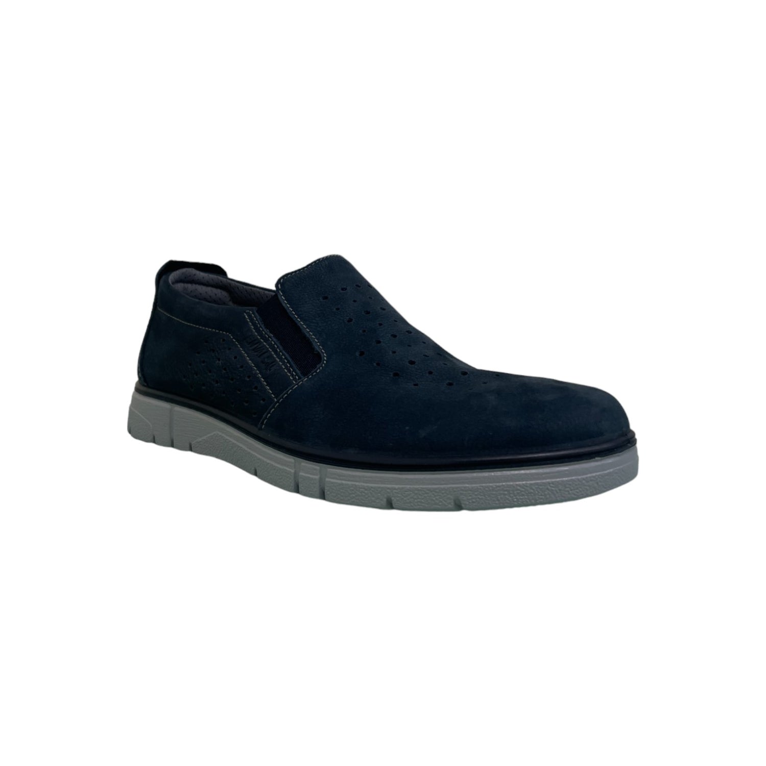 Enval Soft Mocassino Blu in Nabuck da Uomo