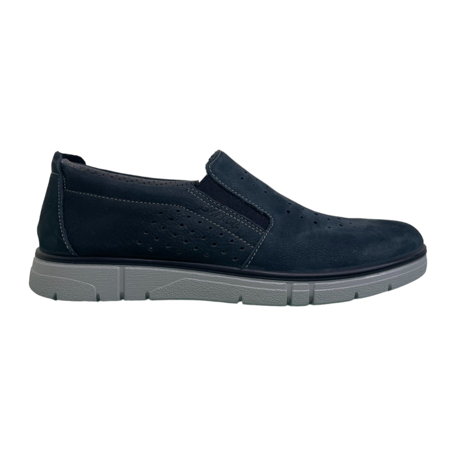 Enval Soft Mocassino Blu in Nabuck da Uomo