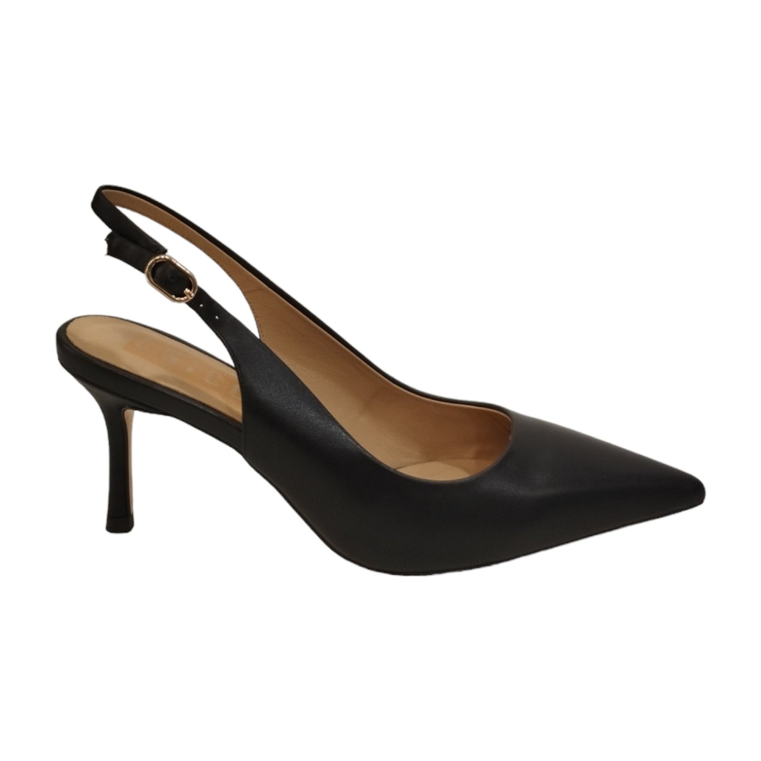 Chiconic Chanelle  Donna in Pelle Nera con Tacco a Spillo di 8cm